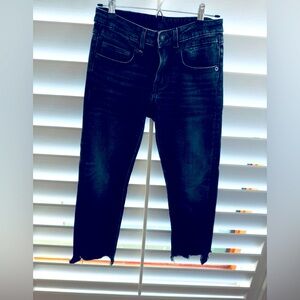 R13 black cropped jeans